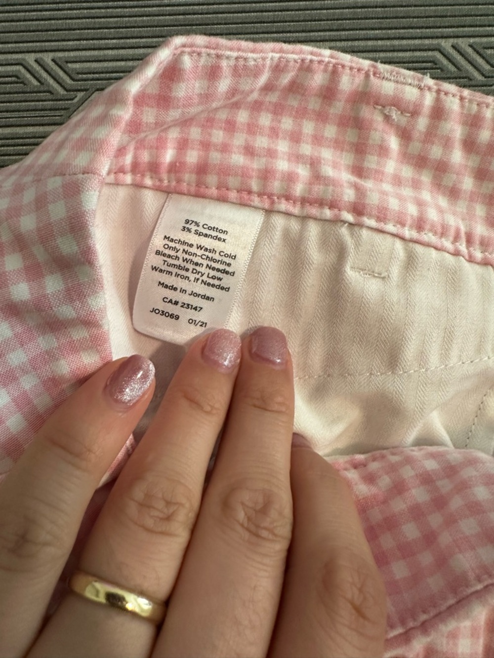 Pink Gingham Crop Pants - Picture 6 of 14